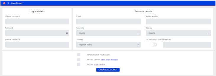 NairaBet registration
