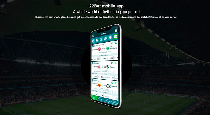 22Bet mobile app