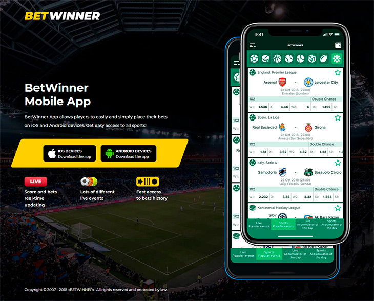 BetWinner mobile app